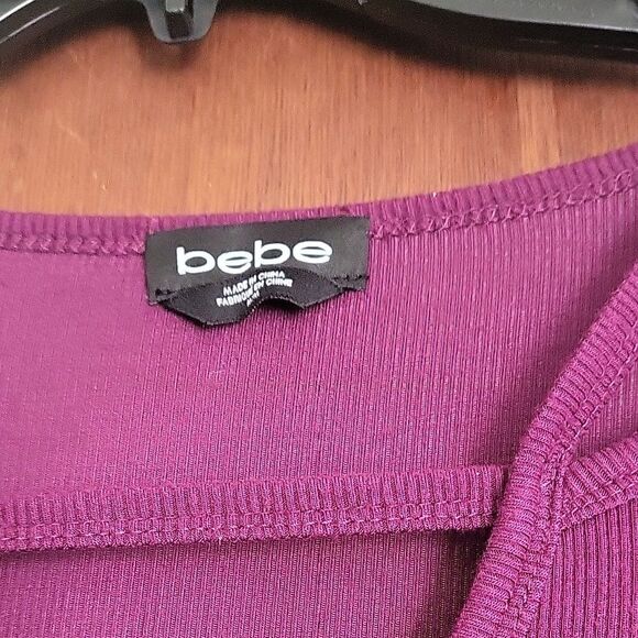 Bebe Women's Purple Long Sleeve Top - Picture 2 of 7